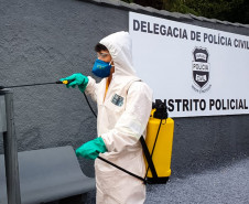Delegacias de Curitiba sendo higienizadas