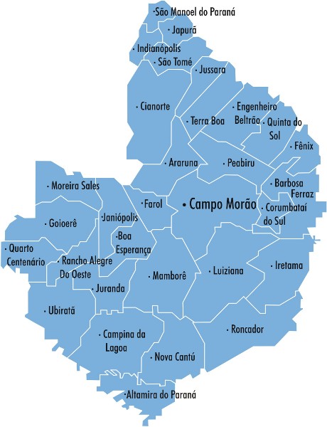 Mapa dp campo mourao