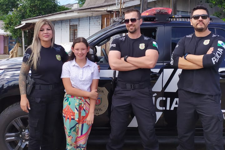 PCPR participa de aniversário de menina em Guarapuava