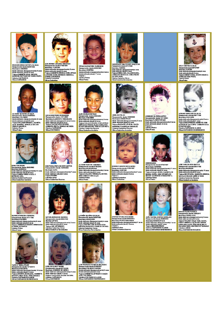 cartaz 26 crianças desaparecidas
