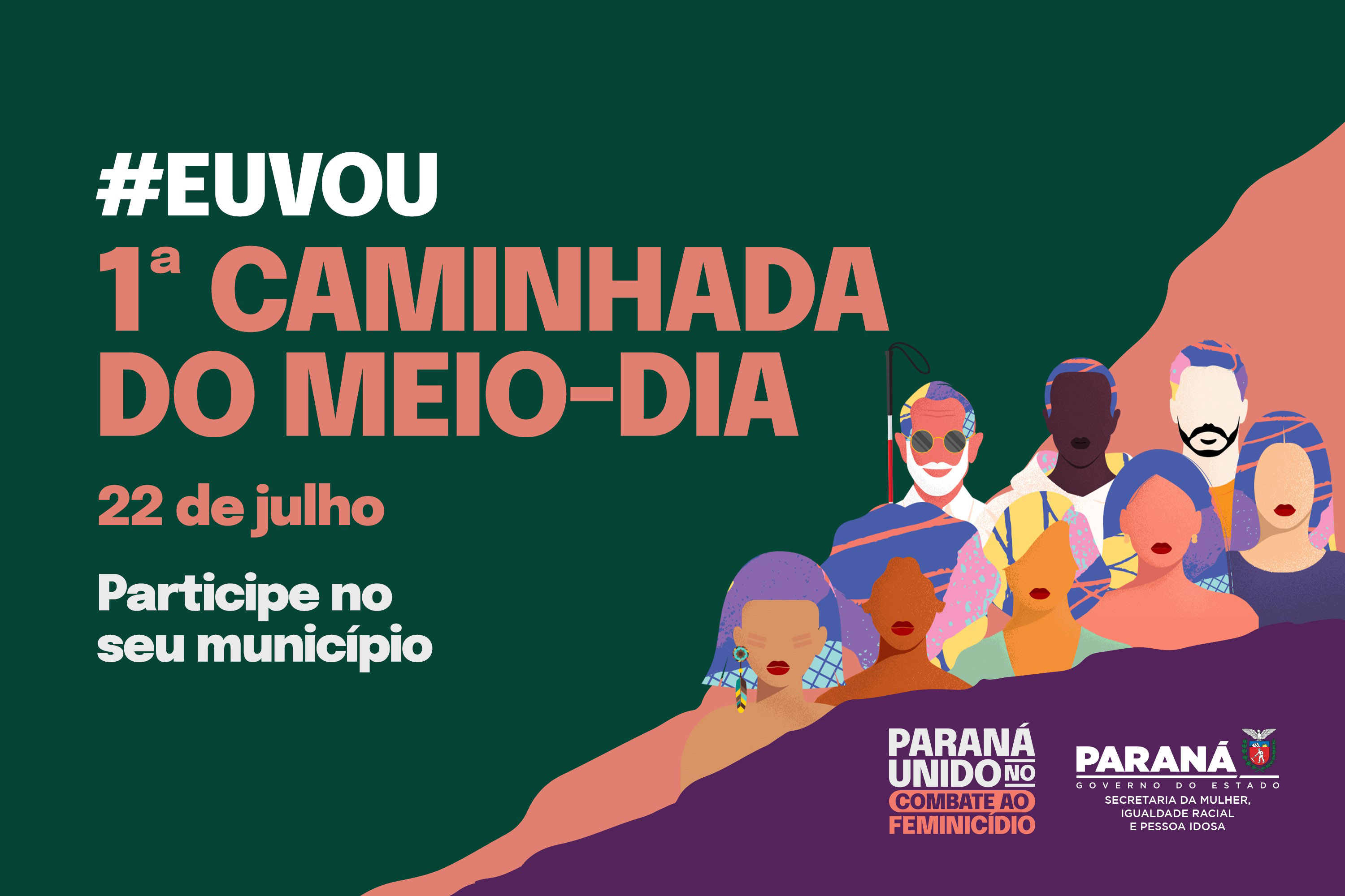 PCPR participa de caminhada contra o feminicídio