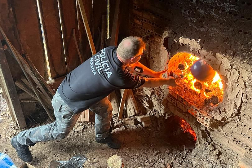 PCPR incinera 50 quilos de drogas em Mallet