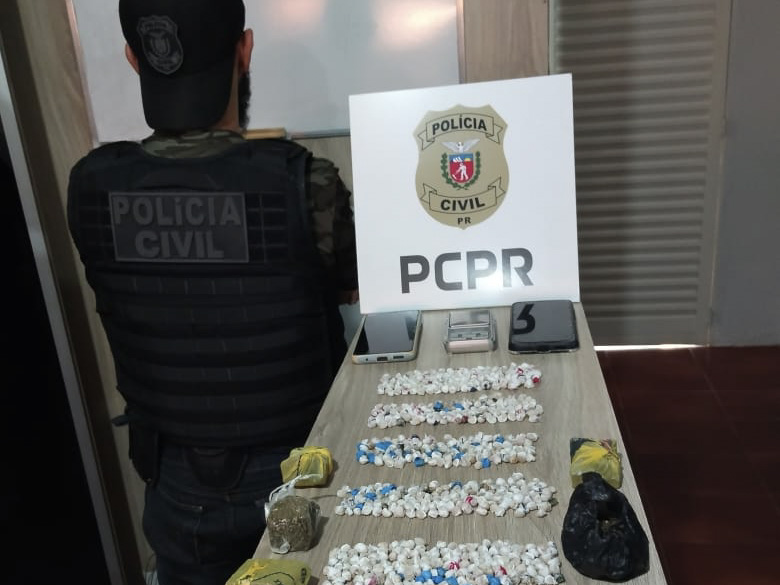 PCPR apreende 921 pedras de crack em operação deflagrada em Arapongas