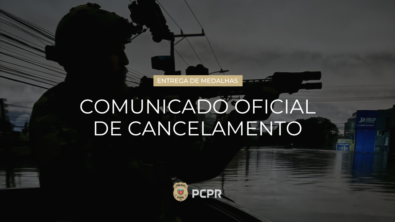 Comunicado Oficial de Cancelamento