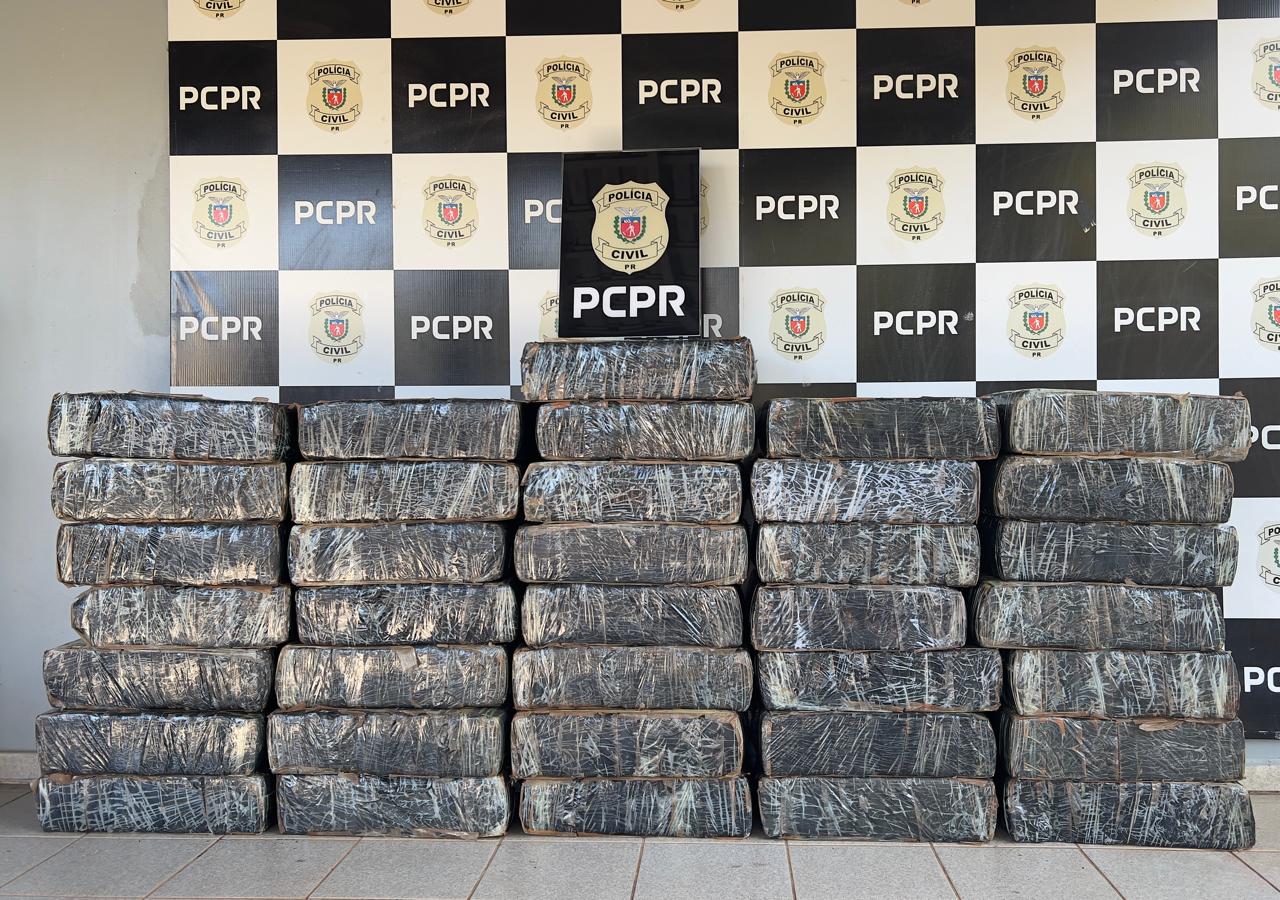 PCPR apreende 614 quilos de maconha em Guaíra