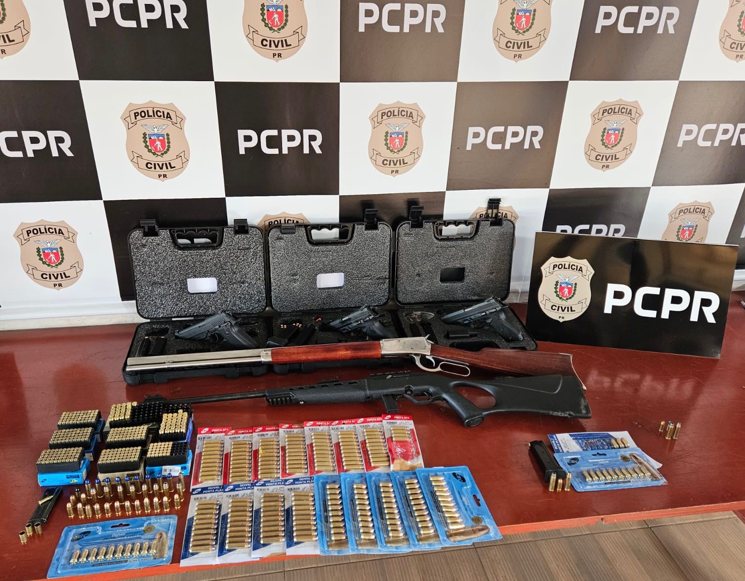 PCPR apreende cinco armas de fogo e 706 munições de diversos calibres em Verê
