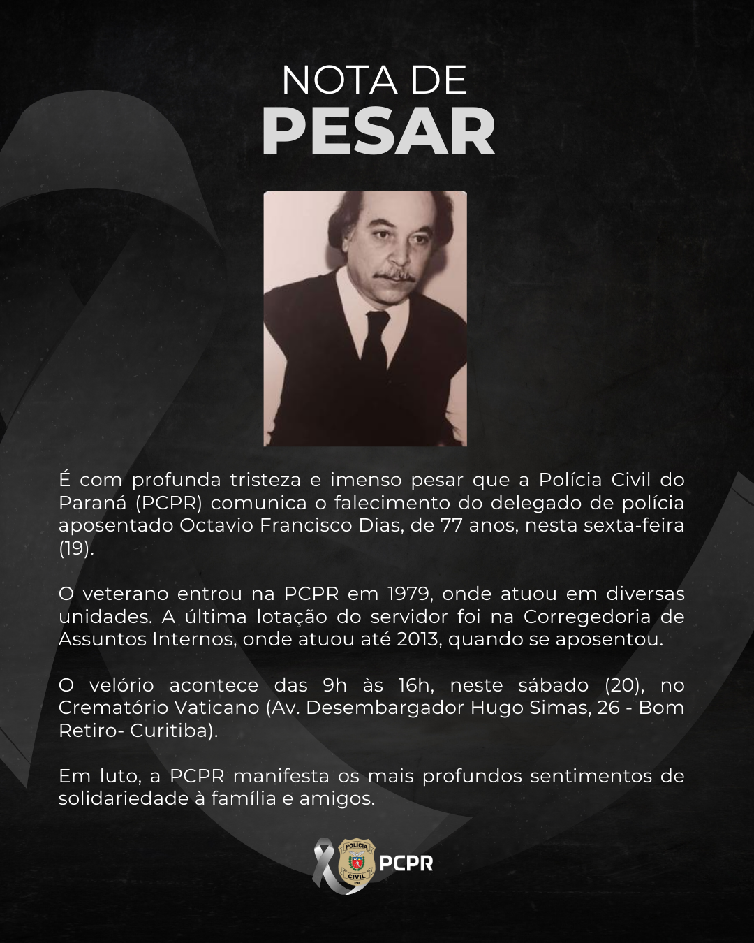 NOTA DE PESAR