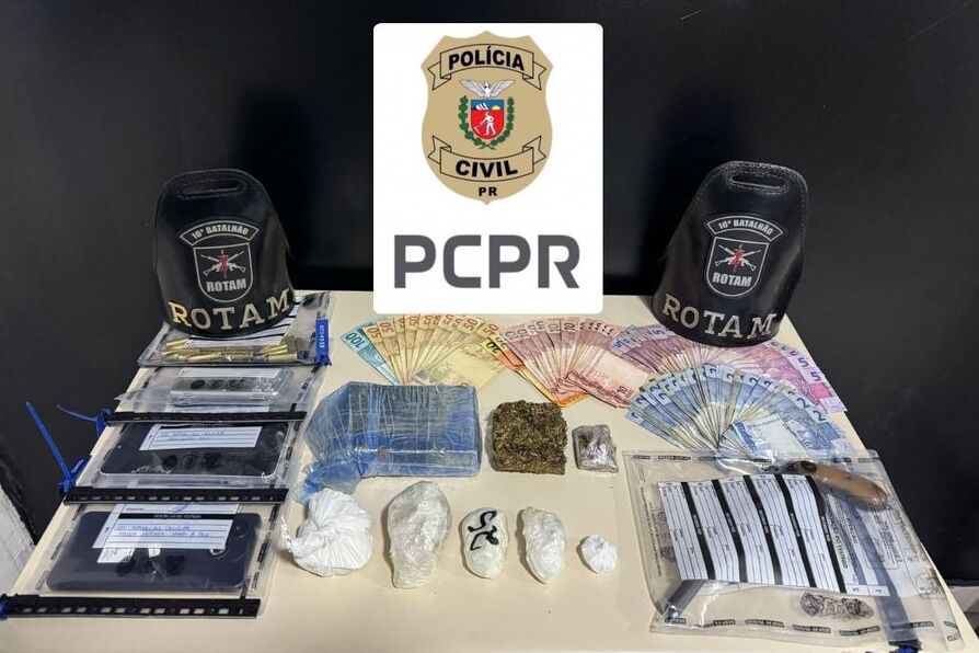 PCPR prende três homens durante ação contra o tráfico de drogas na região Central