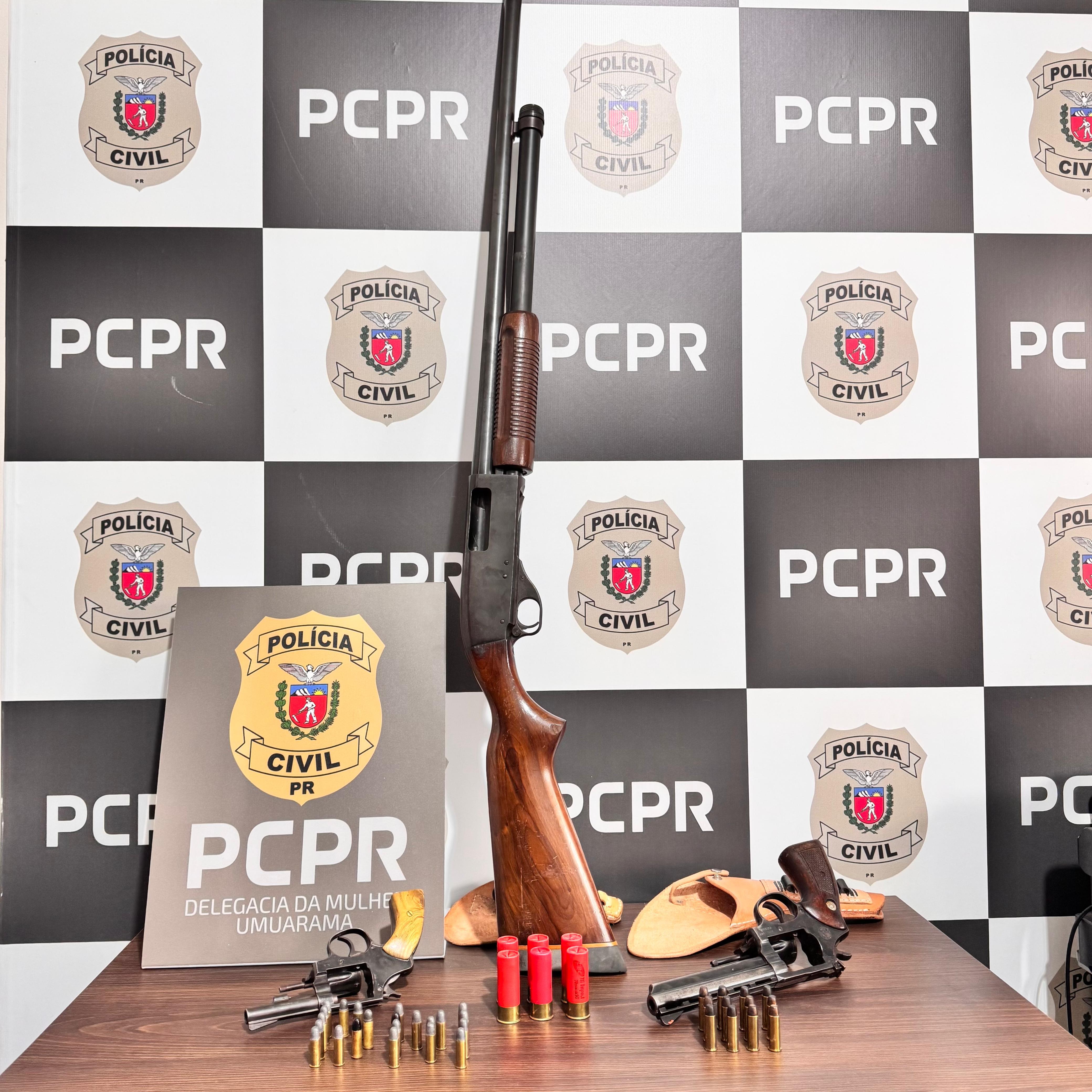 PCPR prende mãe e filho por posse irregular de arma de fogo e munições em Umuarama