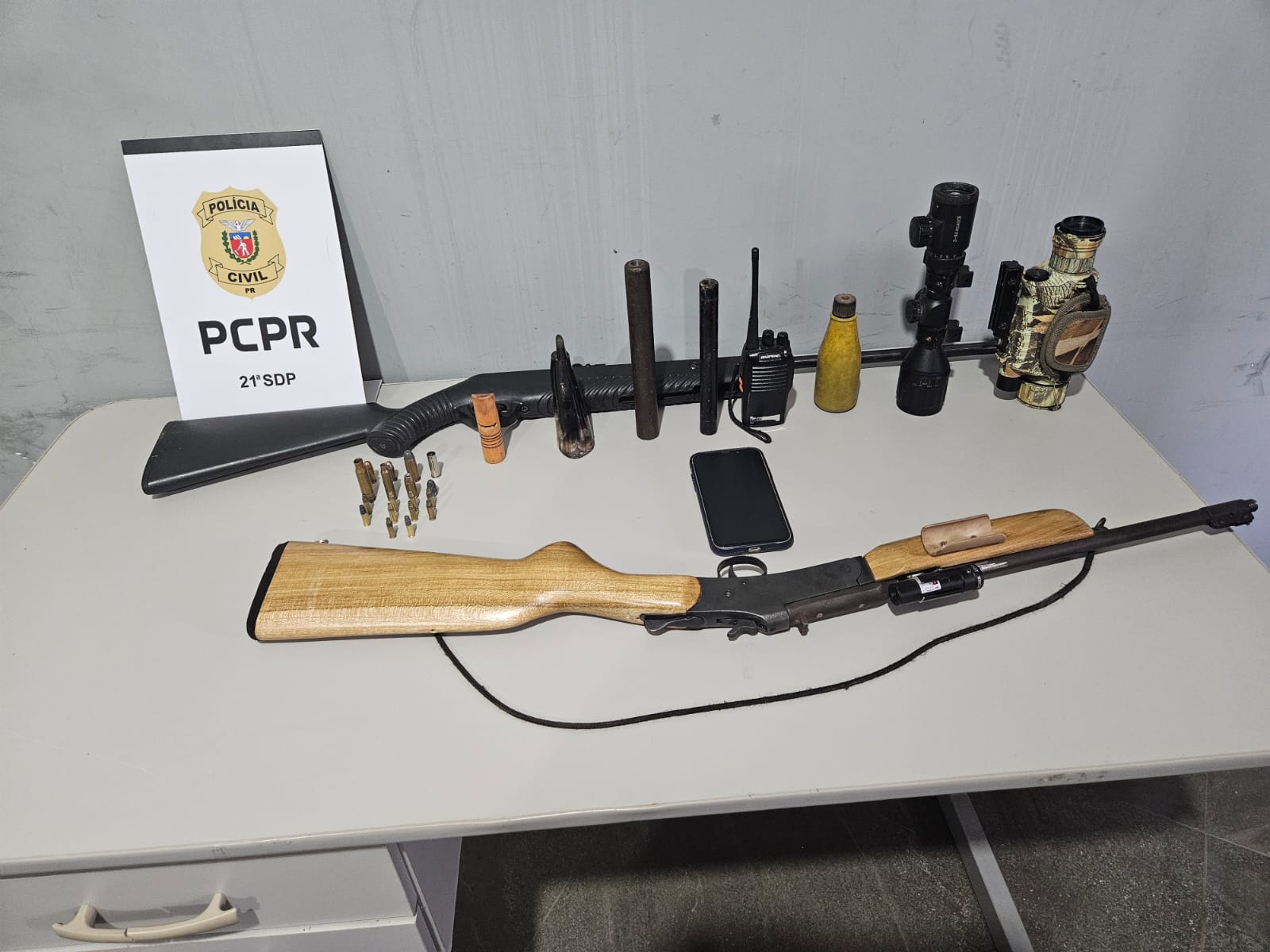 PCPR e PMPR prendem homem em flagrante pela caça de animais silvestres e porte de arma de fogo em Cianorte