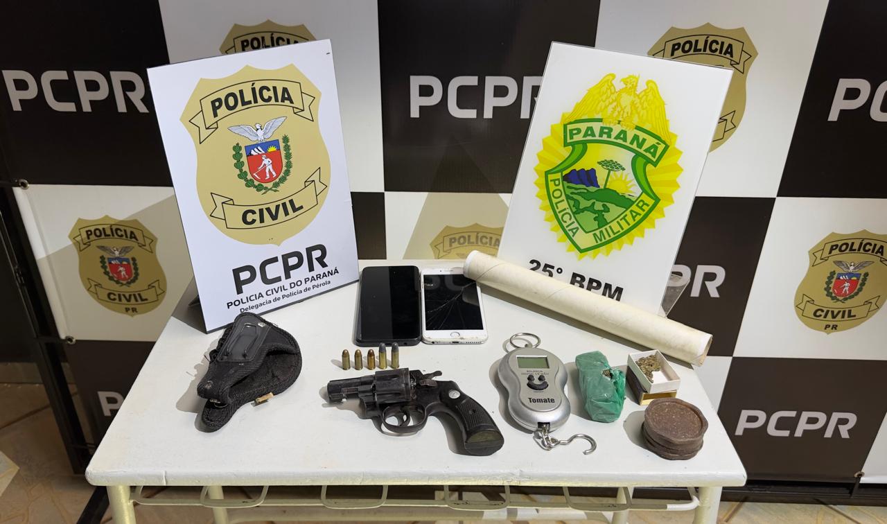 PCPR e PMPR prendem dois homens em flagrante durante operação em Pérola