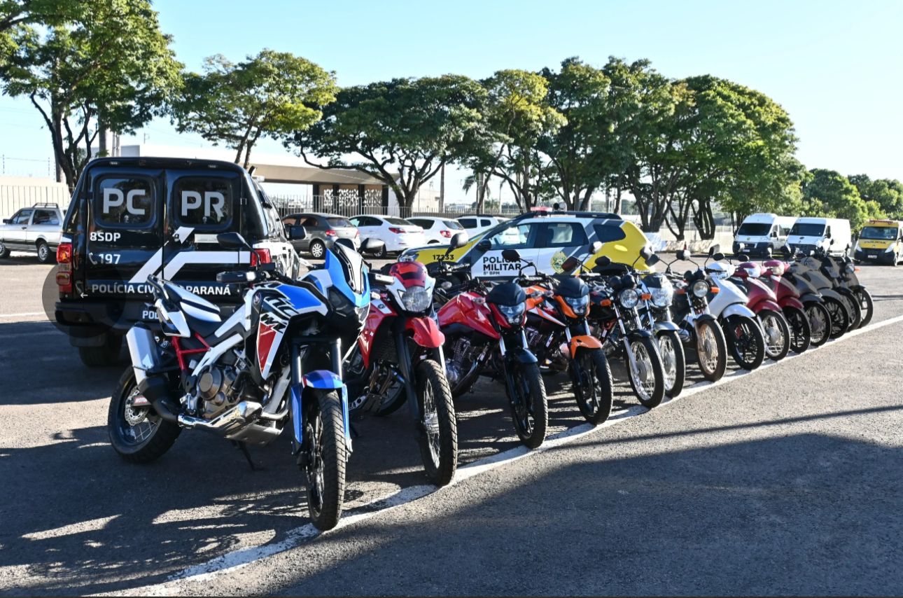 PCPR e PMPR apreende 19 motocicletas durante operação em Paranavaí
