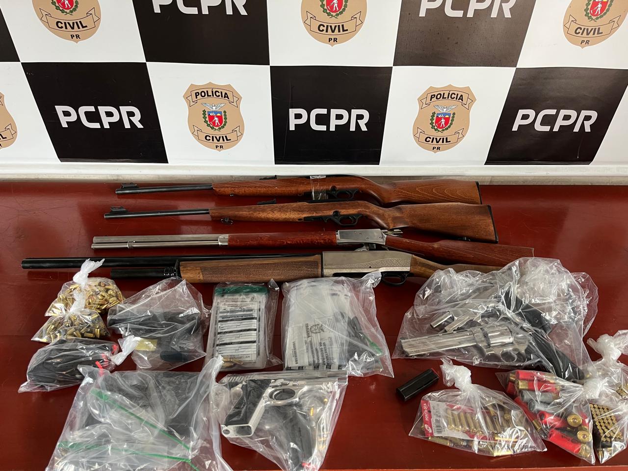 PCPR apreende 10 armas e prende seis pessoas por posse irregular de arma de fogo em Dois Vizinhos