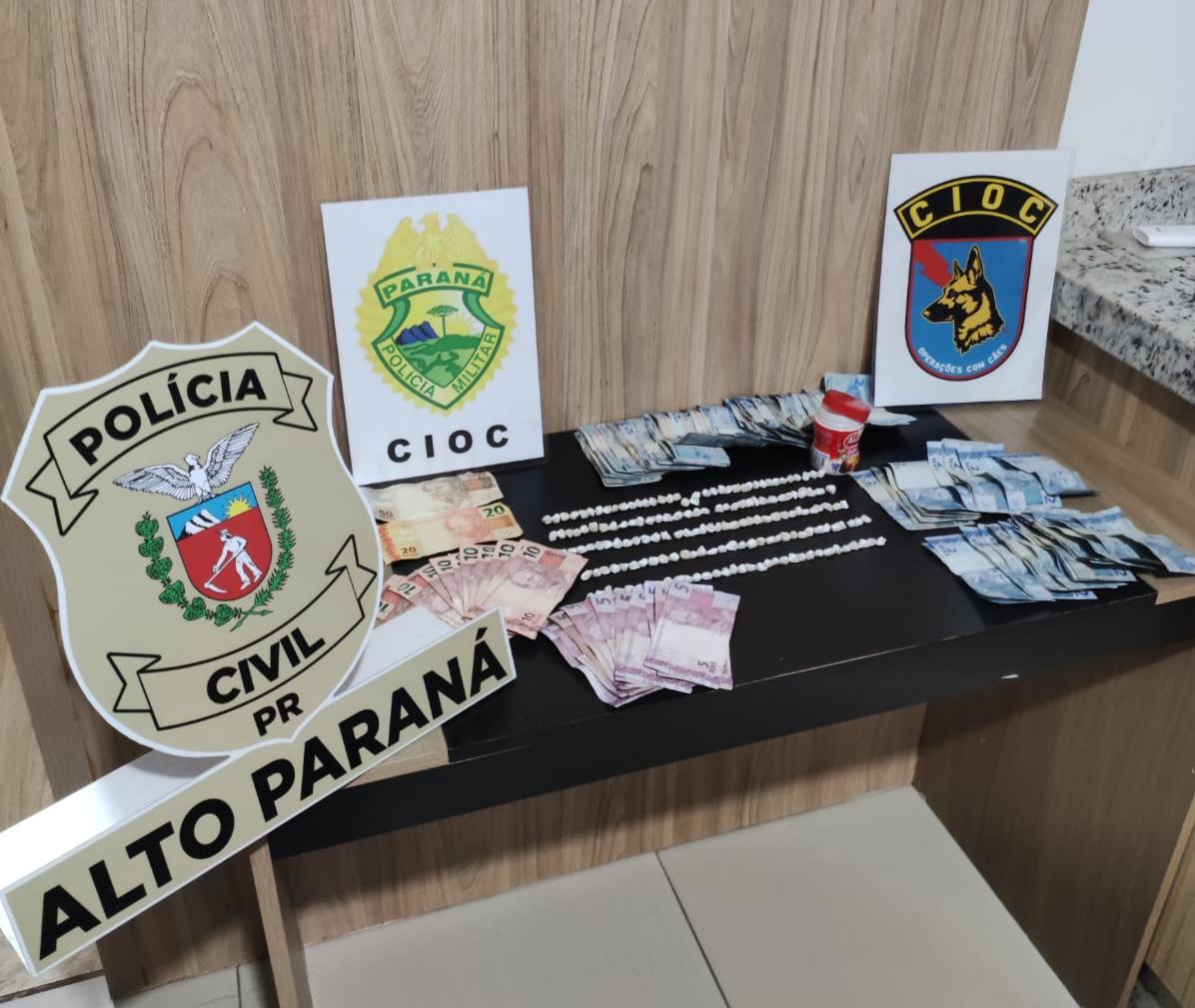 PCPR prende três pessoas por tráfico e associação ao tráfico de drogas em Alto Paraná