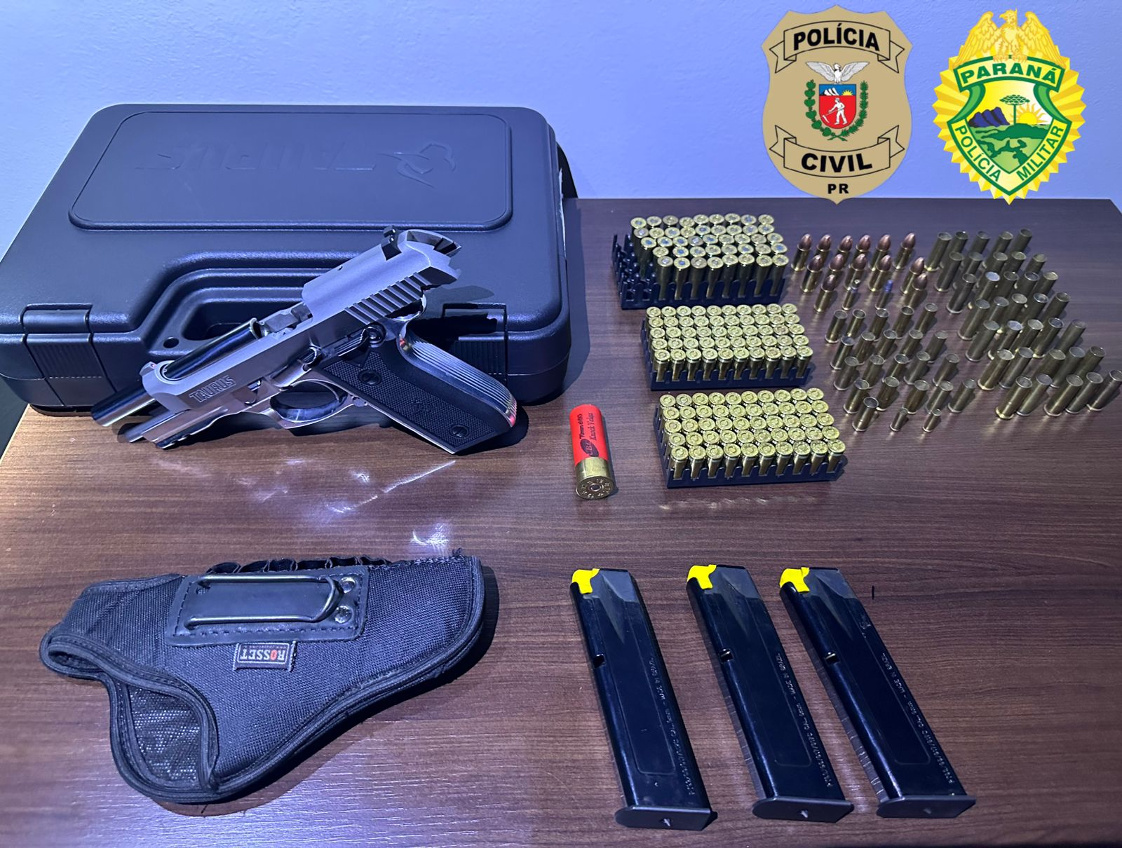 PCPR e PMPR prendem homem em flagrante por posse irregular de arma de fogo em Porto Vitória