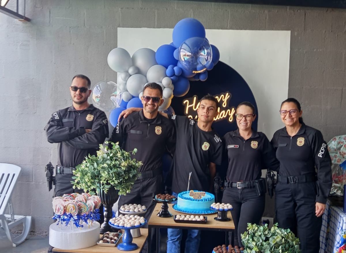 PCPR realiza visita surpresa durante festa de aniversário de jovem fã da corporação em Campo Largo