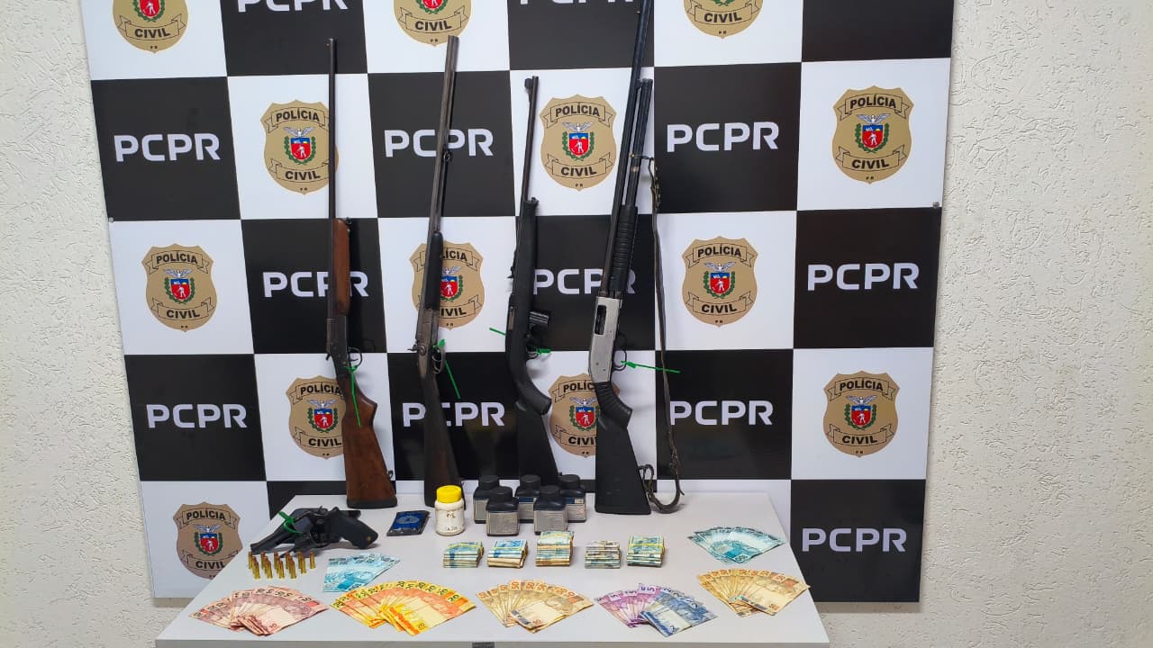 PCPR e PMPR prendem nove pessoas durante uma operação contra o tráfico de drogas em Rio Branco do Sul