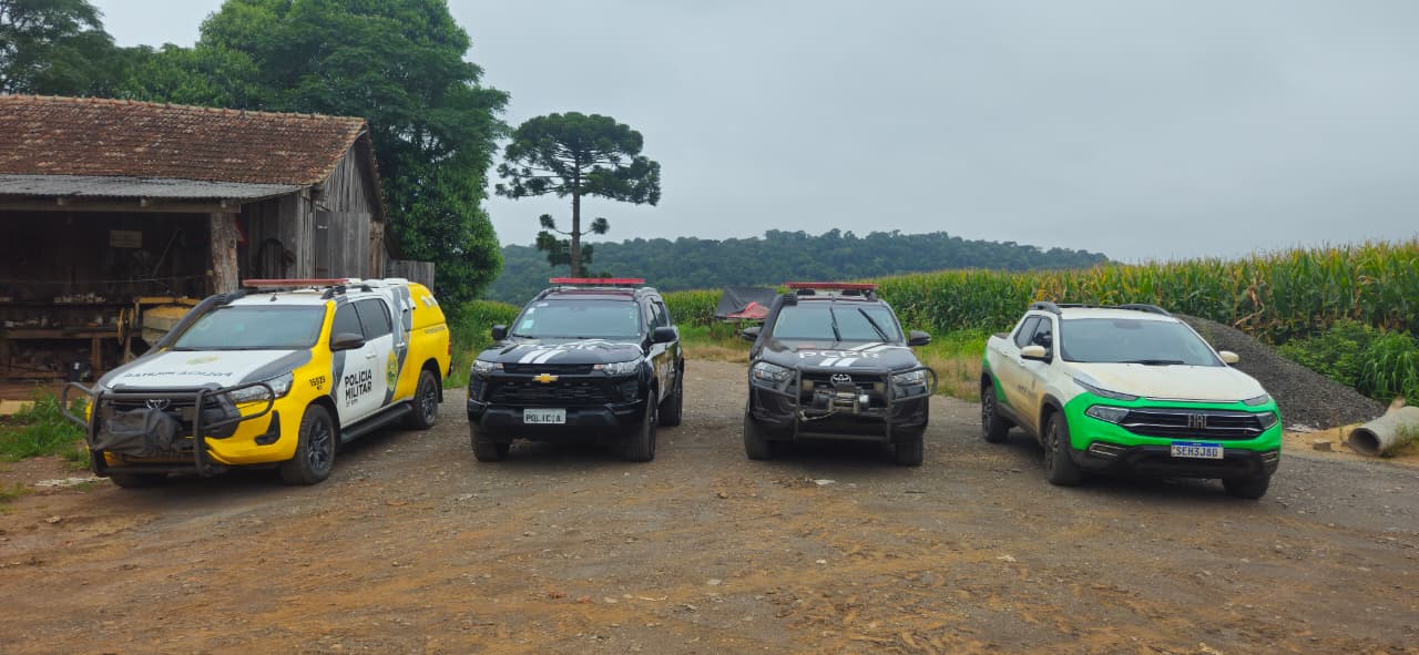 PCPR e PMPR prendem homem por posse ilegal de arma de fogo e contrabando em São Mateus do Sul