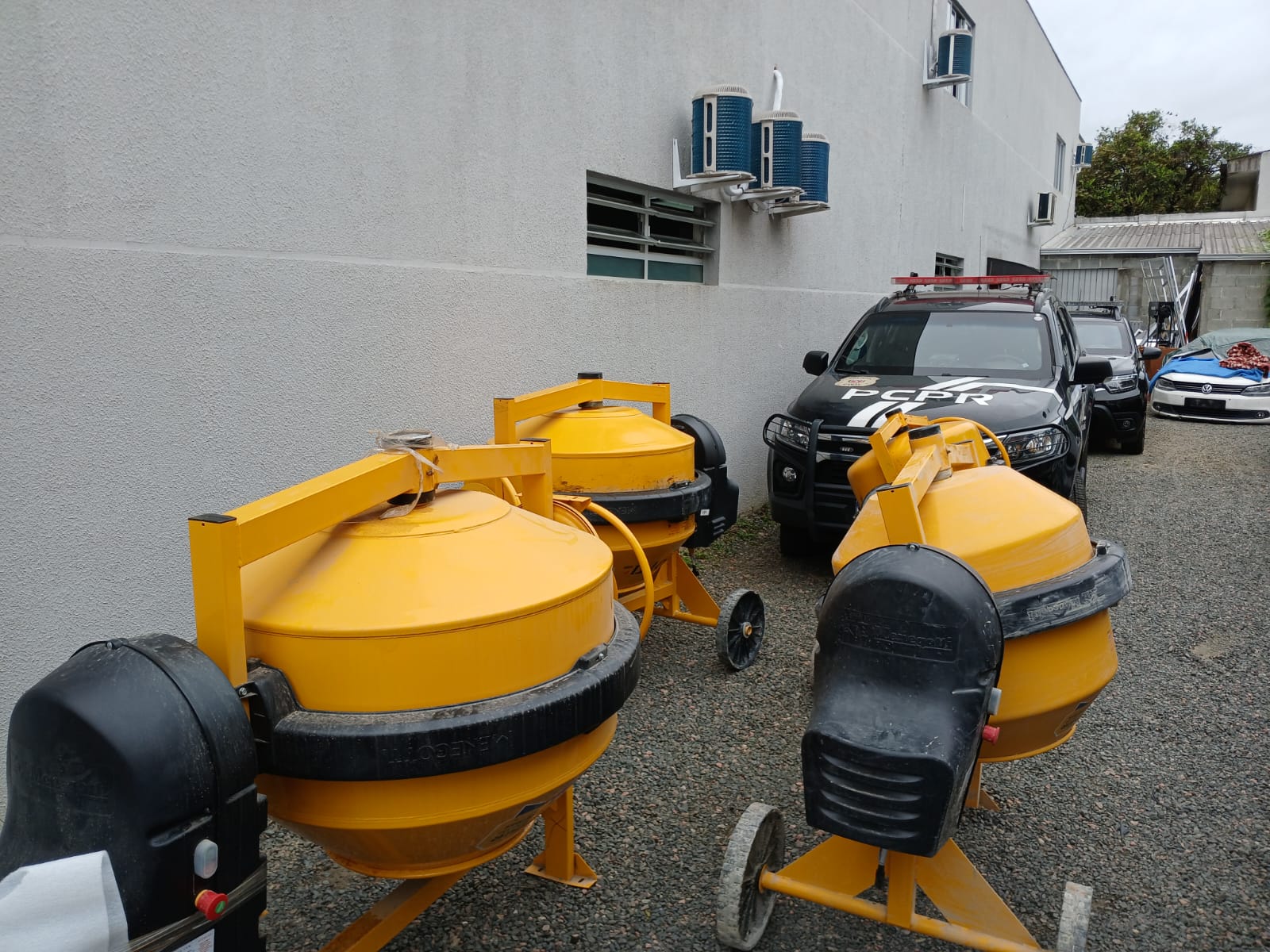 PCPR recupera diversas betoneiras e equipamentos de construção em Campo Largo 