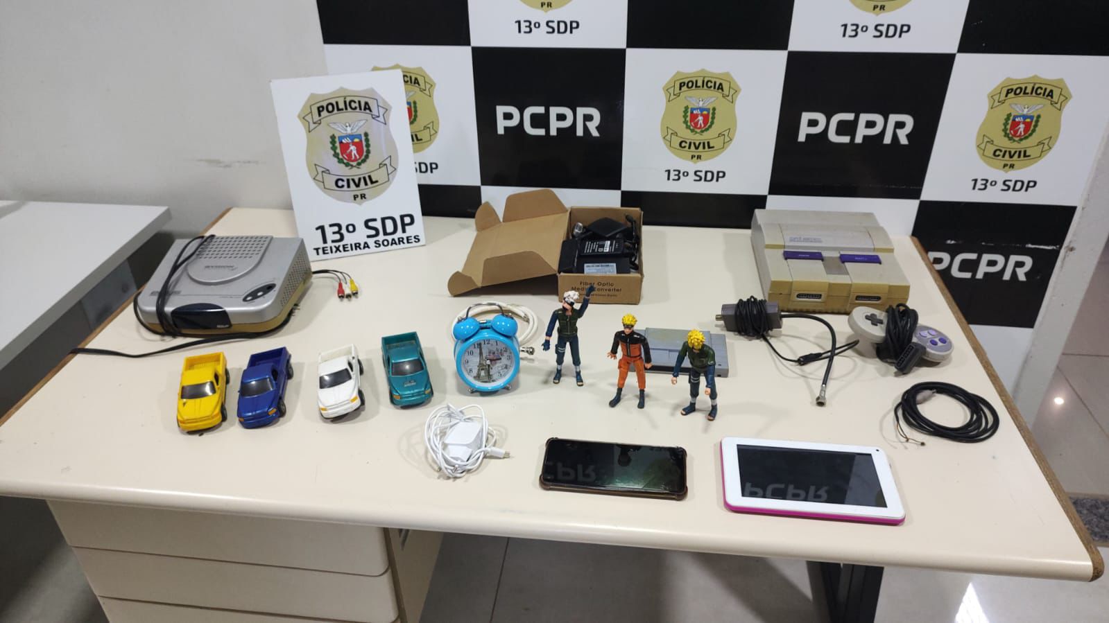 PCPR recupera itens furtados e identifica suspeitos em Teixeira Soares 
