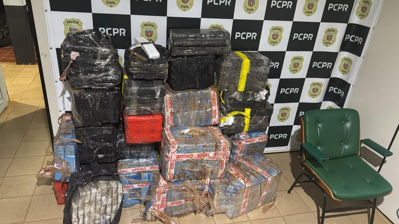 PCPR apreende mais de 700 quilos de drogas entorpecentes em Medianeira