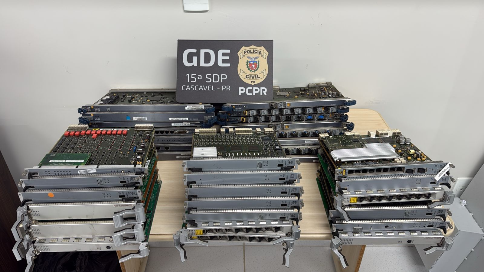 PCPR recupera equipamentos de informática objetos furto em Cascavel 