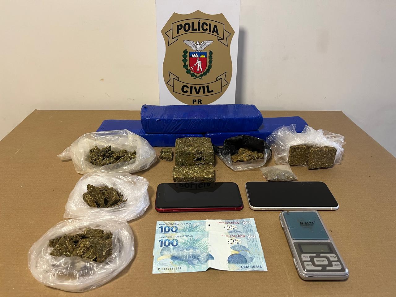 PCPR prende cinco pessoas durante operação contra tráfico de drogas em Umuarama