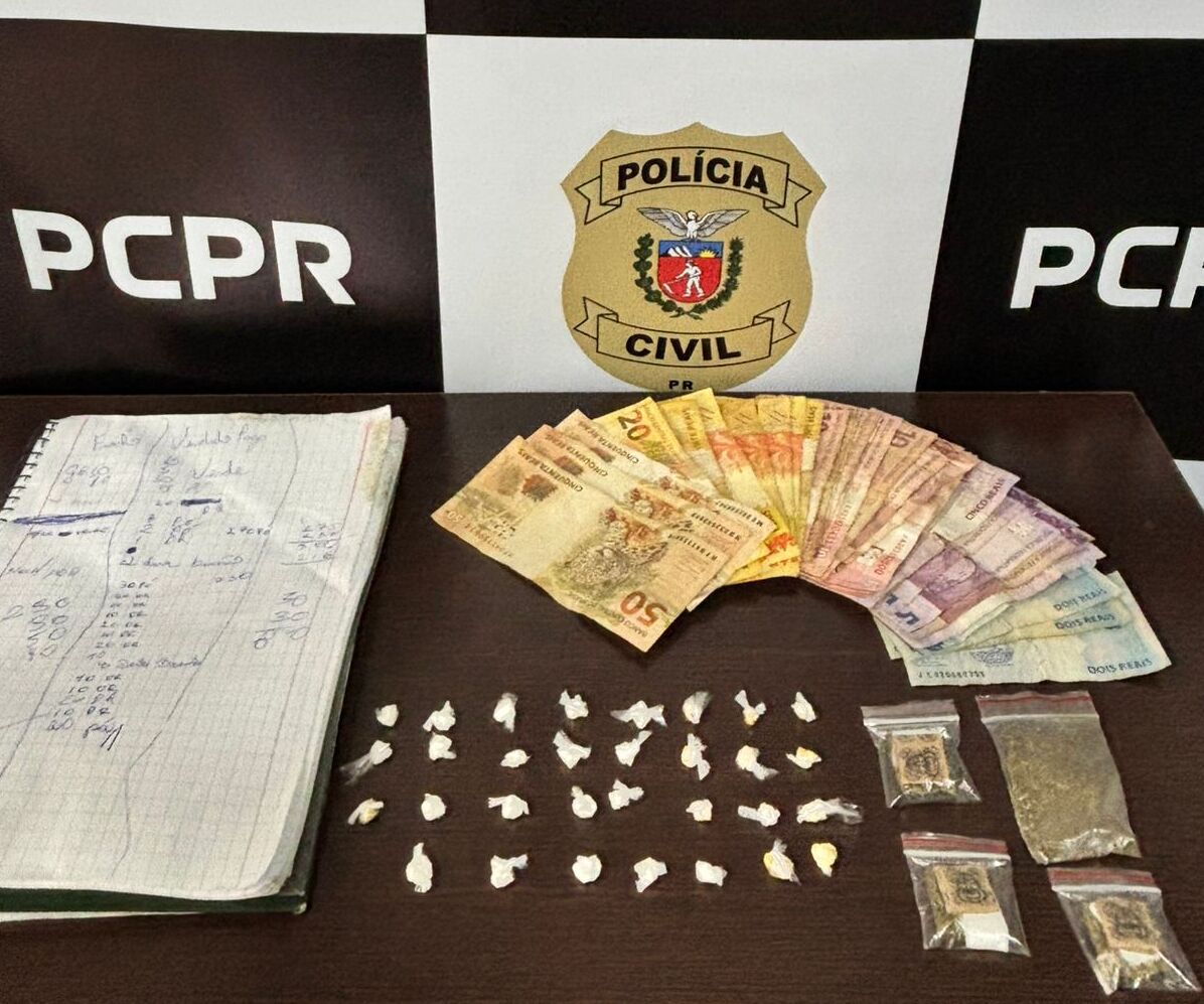 PCPR prende homem e apreende adolescente por tráfico de drogas e corrupção de menores em Fazenda Rio Grande