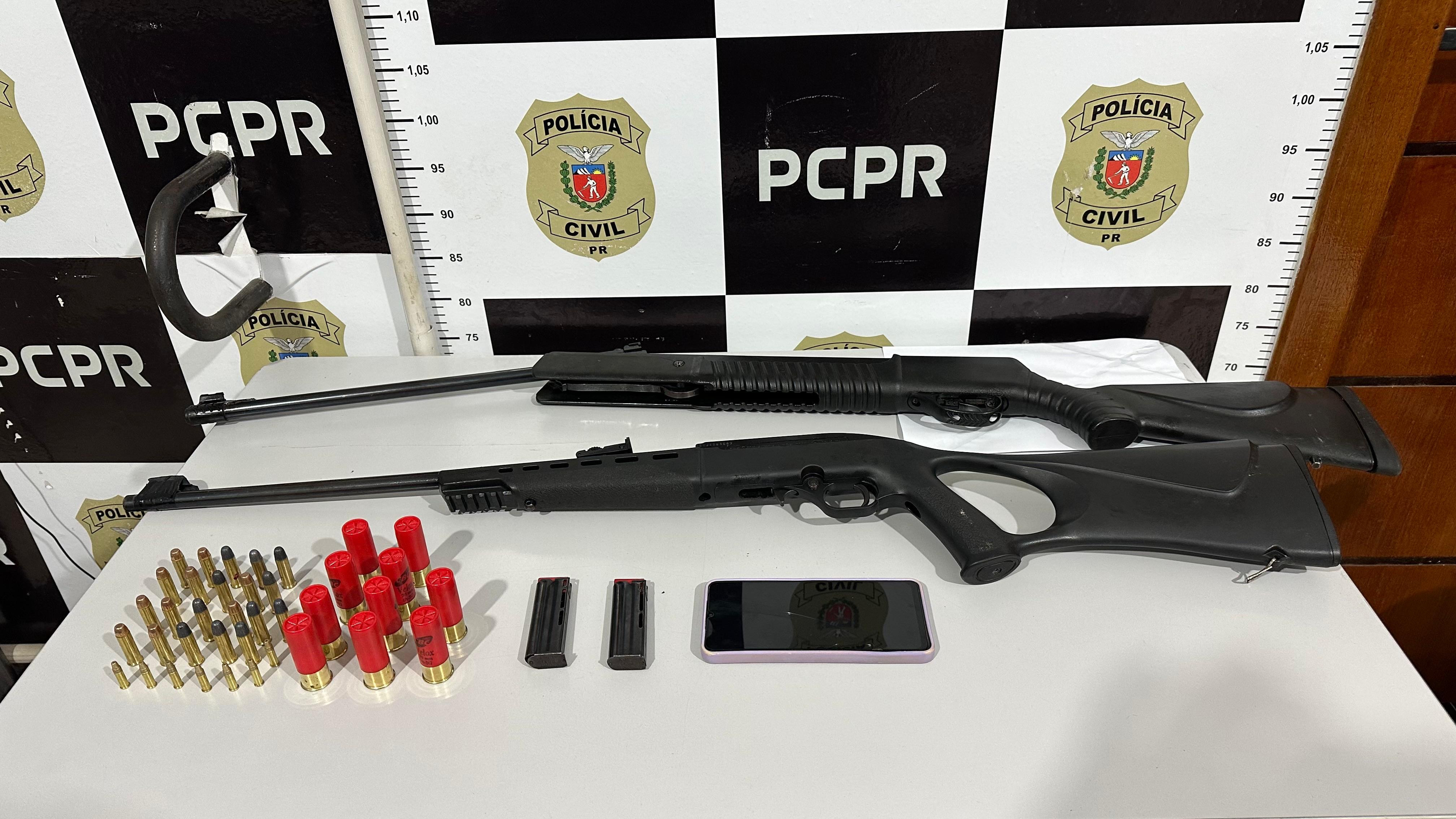 PCPR prende dois homens e apreende armas e munições durante operação em Irati