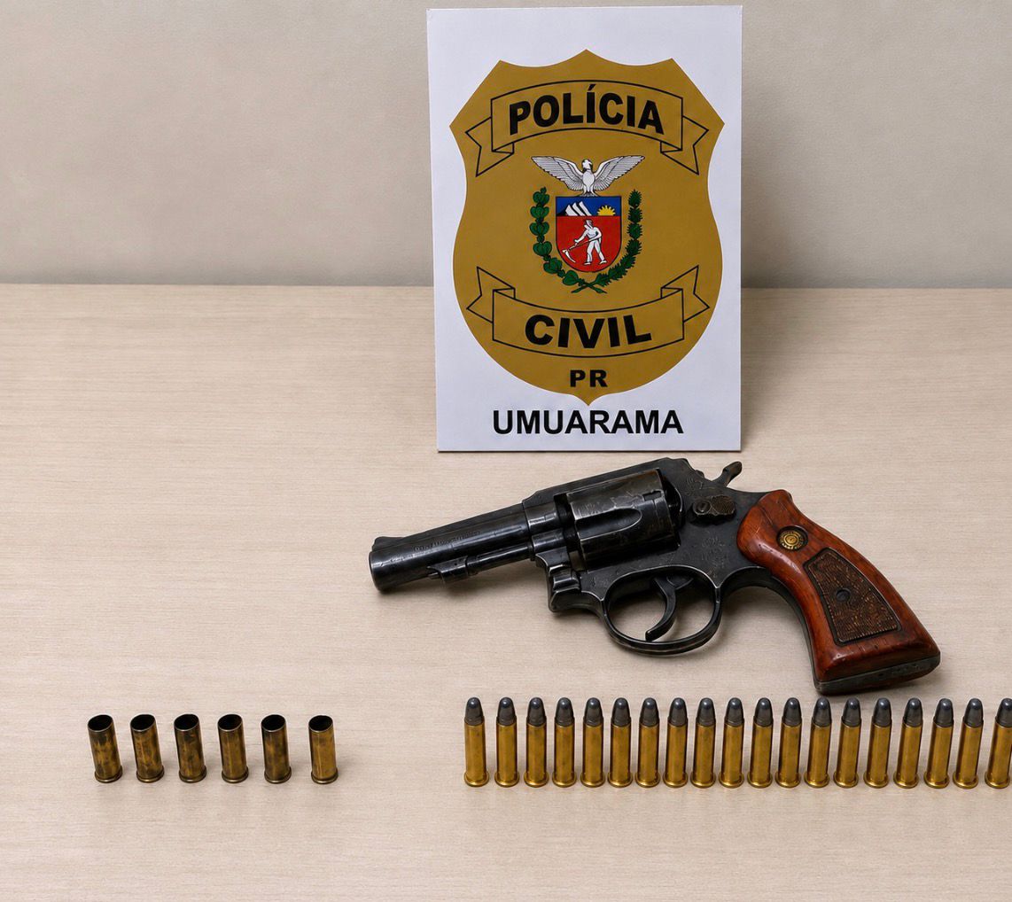 PCPR apreende adolescente com arma de fogo e munições em Umuarama