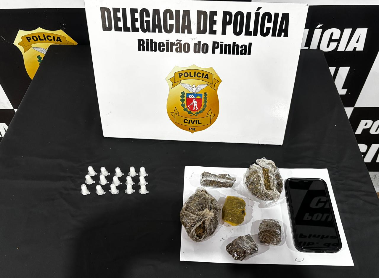 PCPR prende homem e apreende cocaína e maconha durante ação em Ribeirão do Pinhal