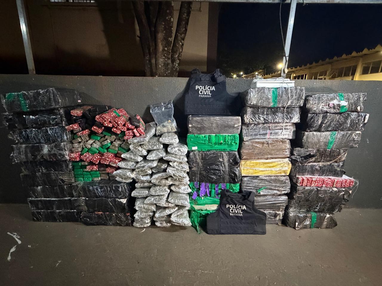 PCPR apreende mais de 825 quilos de maconha em Foz do Iguaçu