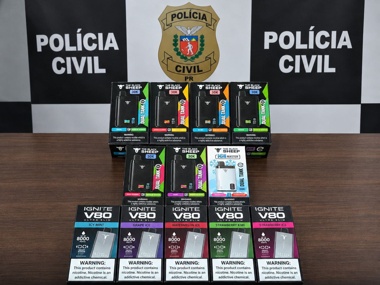 PCPR prende homem por comercialização de cigarros eletrônicos em Campo Largo
