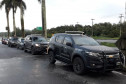 Viaturas da PCPR nas ruas de Paranaguá
