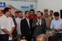 Delegado-geral adjunto da PCPR falando durante solenidade de inauguração da Delegacia Cidadã de Paranaguá 