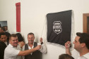 Descerramento de placa de inauguração da delegacia