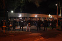 Equipe de policiais civis reunida antes da operação 