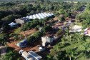 Imagem aérea de parque de exposições