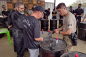 Participantes do curso em treinamento