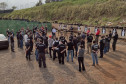 Participantes do curso em treinamento