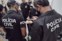 Policiais civis reunidos