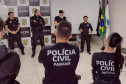 Policiais civis reunidos para operação