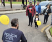 PCPR leva orientações sobre o Maio Amarelo para a população de Curitiba e Maringá