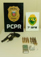 PCPR e PMPR prendem homem por posse ilegal de arma de fogo e porte de drogas em Cidade Gaúcha