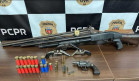 PCPR prende três homens em flagrante por posse ilegal de arma de fogo em Campo Largo 