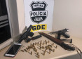 PCPR apreende armas de fogo envolvendo ocorrência de violência doméstica no Oeste do Estado