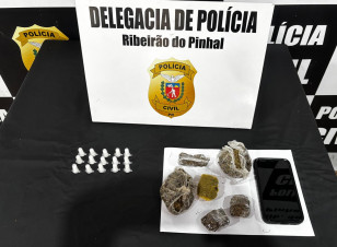 PCPR prende homem e apreende cocaína e maconha durante ação em Ribeirão do Pinhal