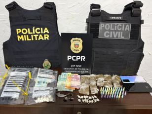 PCPR e PMPR prendem quatro pessoas em operação contra o tráfico de drogas em Centenário do Sul e Cafeara