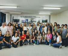 Participantes posando para foto