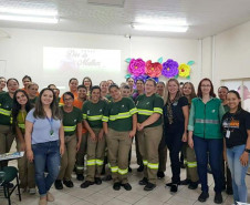 Grupo de mulheres juntas, posando para foto